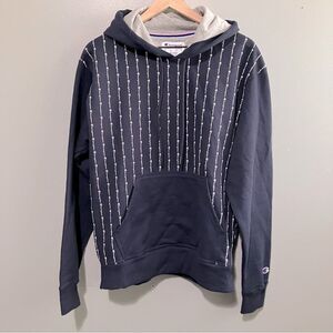 Champion Men's Mid-Weight Fleece Men's Hooded Sweatshirt Blue Size Medium